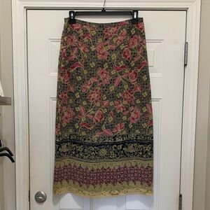 3/$15 Emma James Floral Maxi Skirt - Pink and Black Size 16 Petite